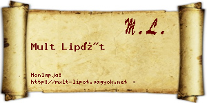 Mult Lipót névjegykártya